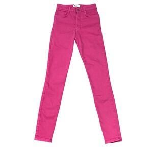 Zara High‎ Waisted Skinny Jeans Fuchsia Pink Women's Size 4 Stretch Denim